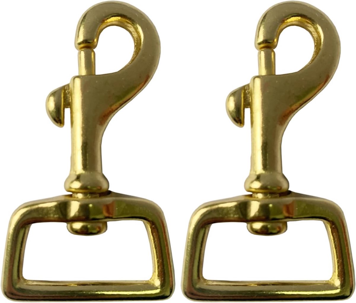 aufodara 2 karabijnhaken, messing zwenkbare karabijnhaak met