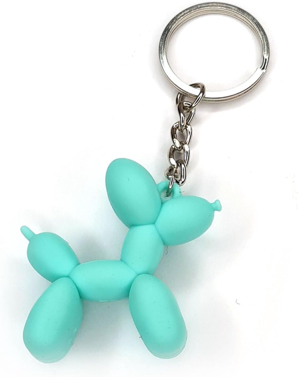 poedel ballonhond lichtgroene sleutelhanger