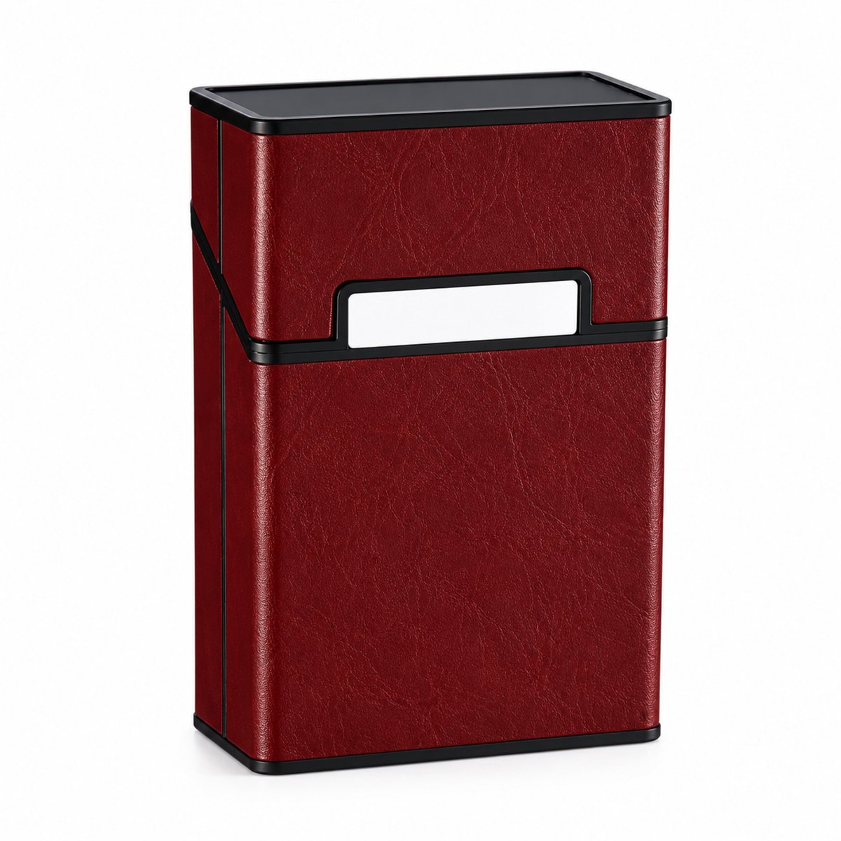 MoodLux Kunstleer Sigarettenhouder met Flip-Top en Magnetische sluiting - Beschermd tegen vocht - Mannen & Vrouwen - 20 sigaretten - Rood