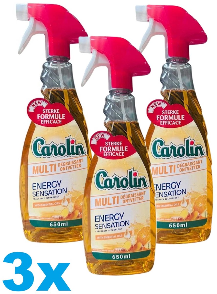 Carolin – Keukenreiniger – Multi Ontvetter Energy Sensation – 3 x 650 ml