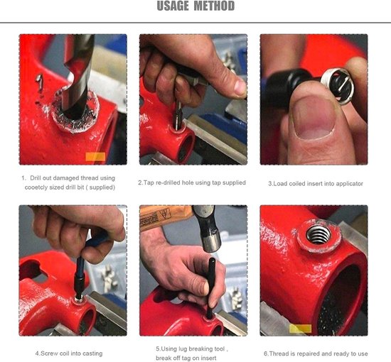 M9 Draad Reparatieset M9 x 1.25m — afbeelding 3