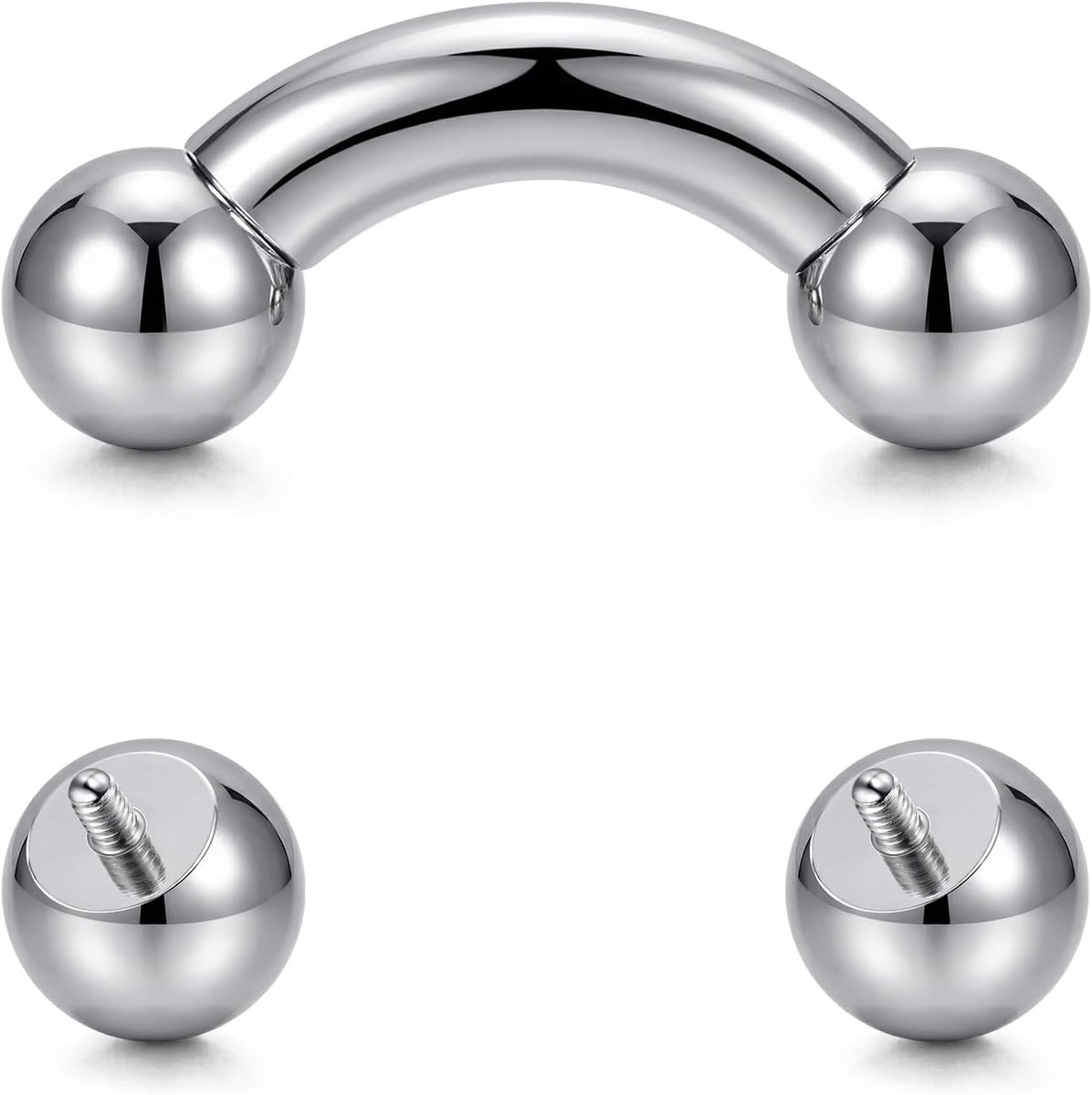 Barbell Piercing Prince Albert sieraden Pa Piercing, 14G 12G 10G 8G