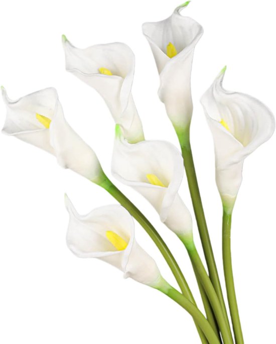 6 stuks Calla Lelies Kunstbloem, 66 cm lange steel Calla Lelie