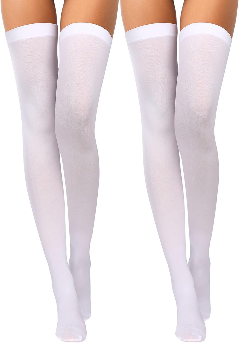 Kniekousen, cosplay, Wit, M