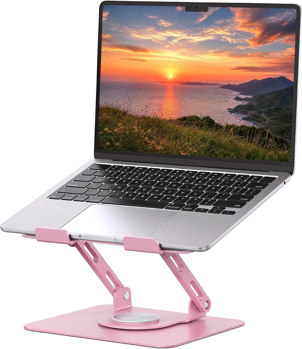 Laptopstandaard met 360 ° draaibare basis, ergonomische