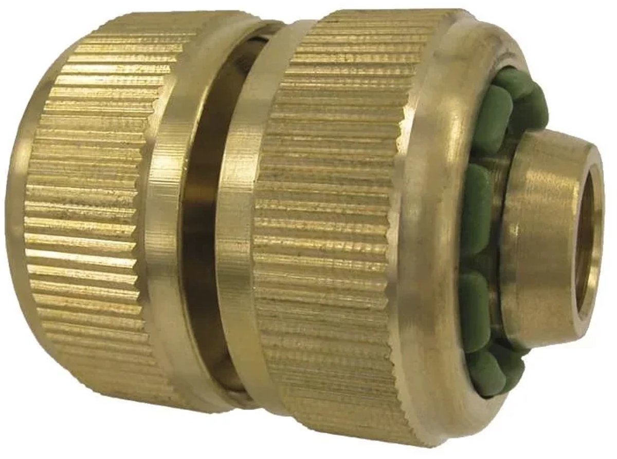 Slangkoppeling en reparateur met insteeksysteem 3/4 inch van messing