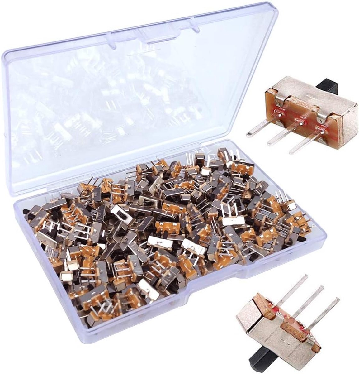 Schuifschakelaars SS-12d00 3 pin 2positie 0.5 A 50 V DC