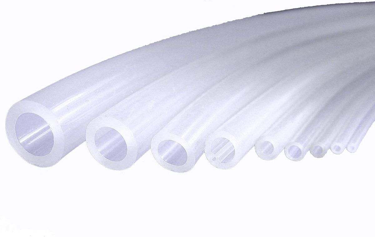siliconen rubberbuis, 6 mm binnendiameter x buitendiameter 8 mm