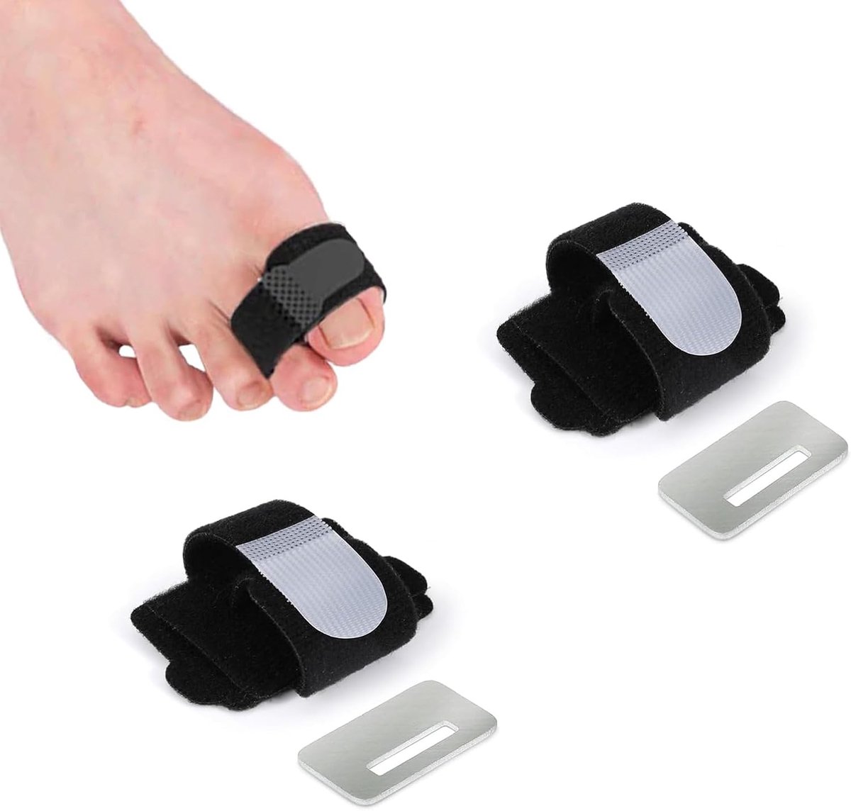 2 stuks hamertenencorrectie, teenpleisters, teenspreider, kleine