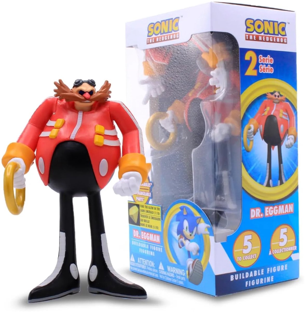 Sonic the Hedgehog Dr Eggman actiefiguur 9 cm - Merchandise