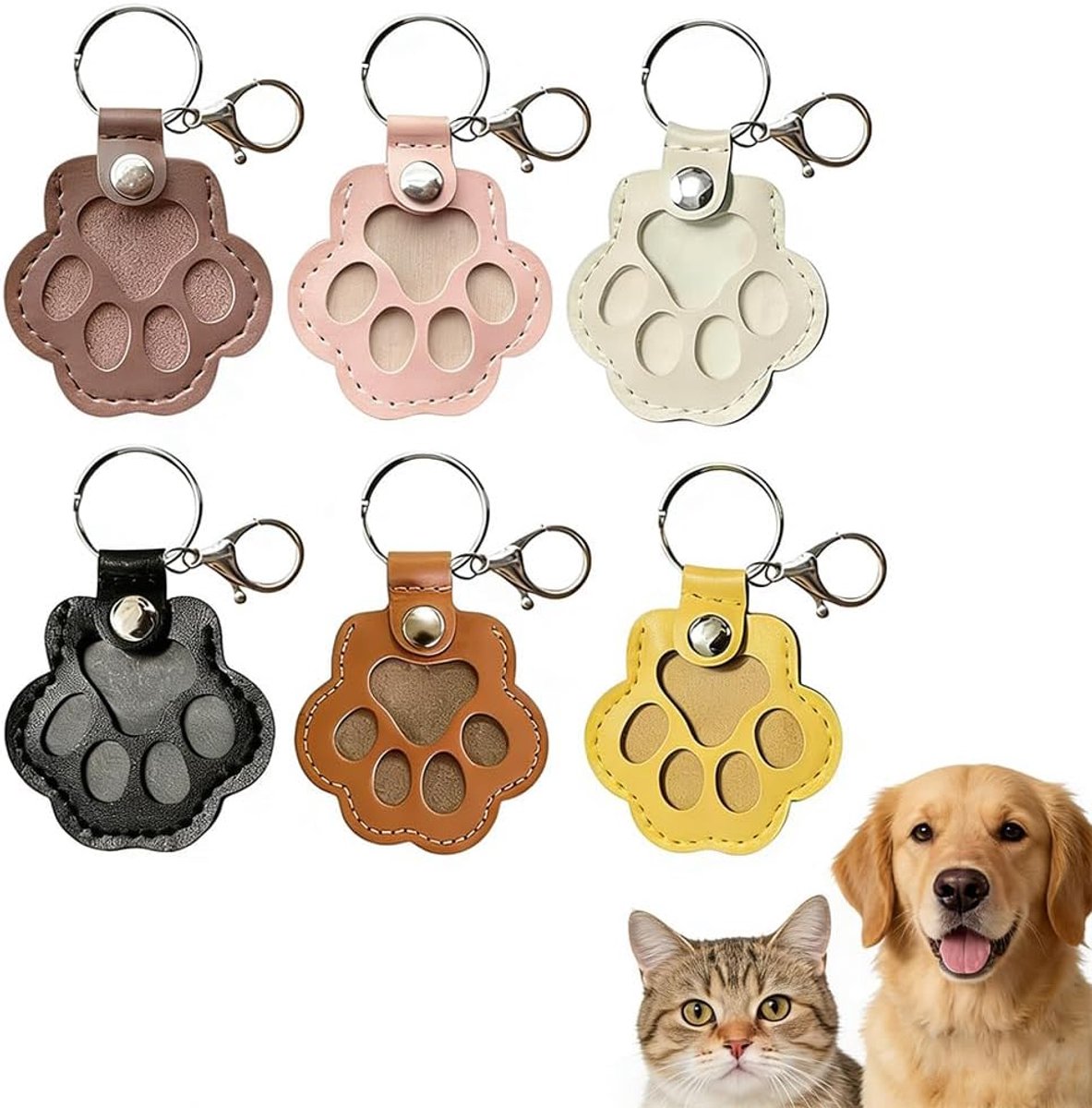 Bloemenpoot Sleutelhanger Souvenir Huisdier Hanger Voetafdruk Poot