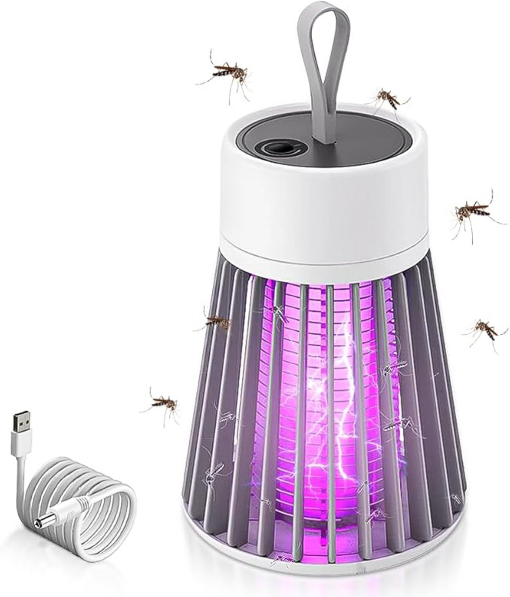Elektrische insectenverdelger - met led-uv-lamp - Mosquito Killer- insectenlamp UV - muggenlamp - Muggenvanger - 360 graden - niet giftig - weinig lawaai - USB-oplaadbaar - draagbaar - voor binnen, slaapkamer en tuin