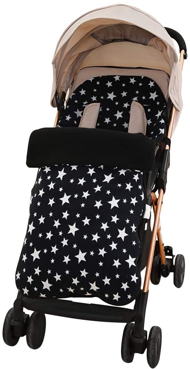 SnelShoppen - Universele premium kinderwagen voetenzak, Cosy Toes fleece voering, voor kinderwagen, buggy, zwart, warm, comfortabel, kinderaccessoire