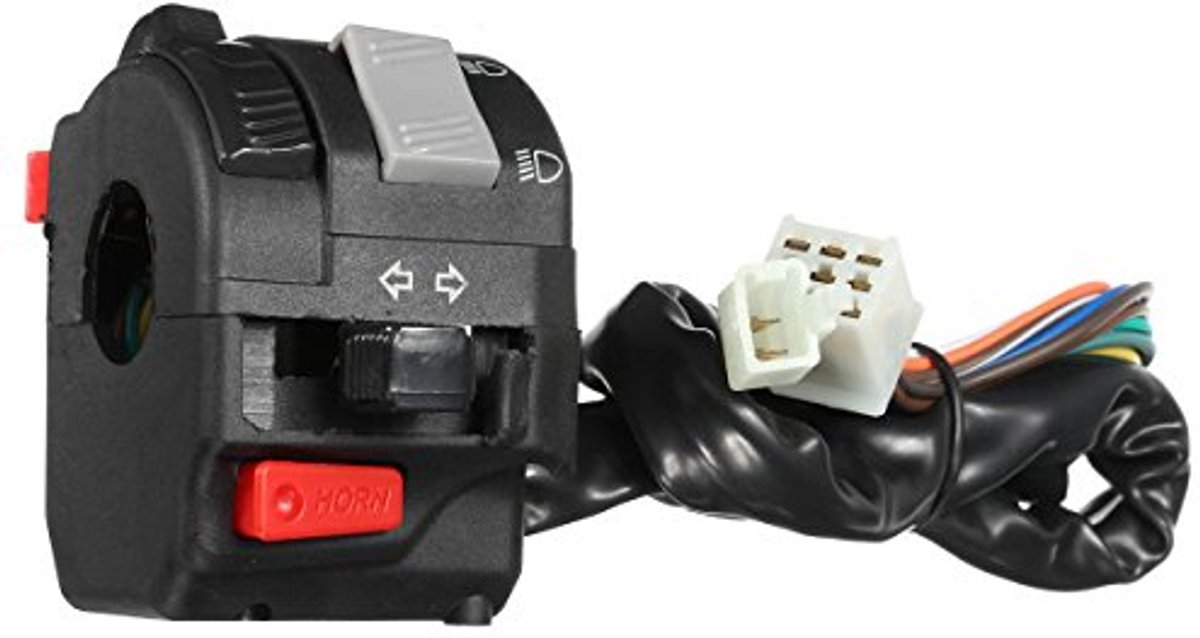 Alamor 12V motorfiets koplamp start schakelaar claxon knipperlicht voor 7/20 mm, 22 mm stuur linkerzijde - ShopVlot