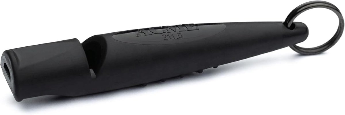 SnelShoppen - Plastic Hondenfluit 211.5 Zwart - Professionele Hondenfluit voor Training en Communicatie, Ideaal voor Lange Afstanden, UK Made