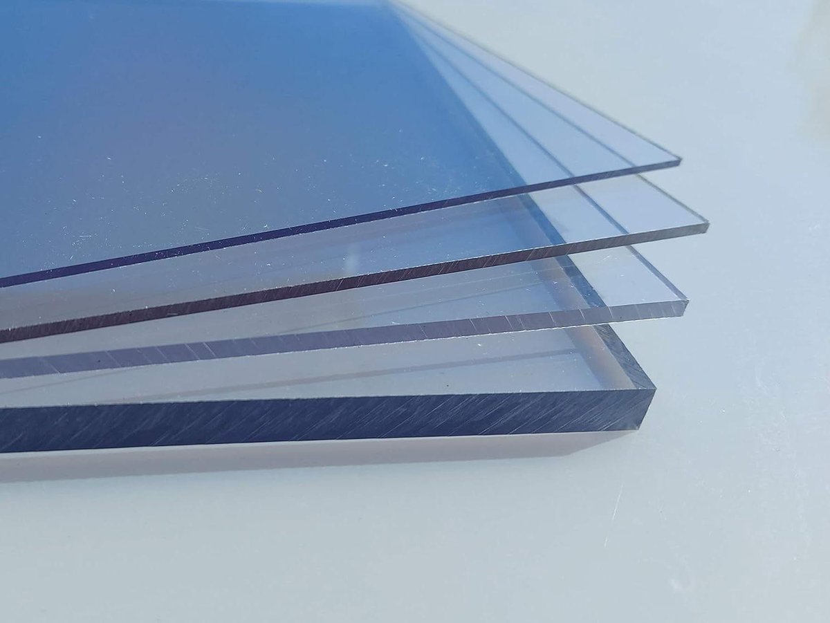 Polycarbonaat Plaat - Slagvast Glas - Beglazing en Luifels - UV-Beschermd Beide Zijden - 50 x 40 cm - Transparant