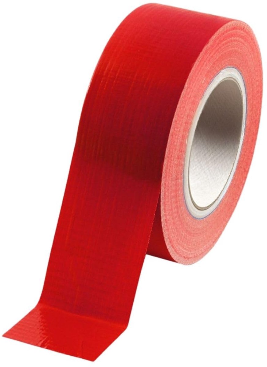 SnelShoppen - Duct Tape Rood 50mm x 50m - Sterke Lijm, Flexibel, Voor Plastic, Metaal, Hout, Verven, Leer - Voor Reparaties, Klussen, Creatieve Projec