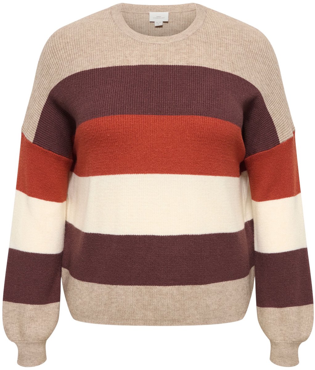 ONLY CARMAKOMA - CARATIA L/S STRIPE PULLOV KNT NOOS - Meisjes - Gebreide truien