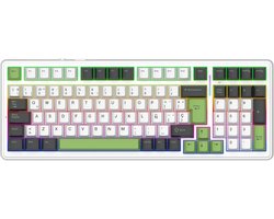 SnelShoppen - MechLands Aula F99 96% Gaming Toetsenbord met Kabel, QWERTY Spaans, Mechanisch Toetsenbord met RGB Verlichting, Hot Swap, Pregelubriceer