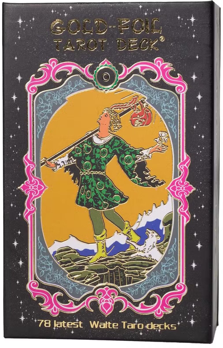 Goudfolie Tarotkaarten Set - rozé en zwart
