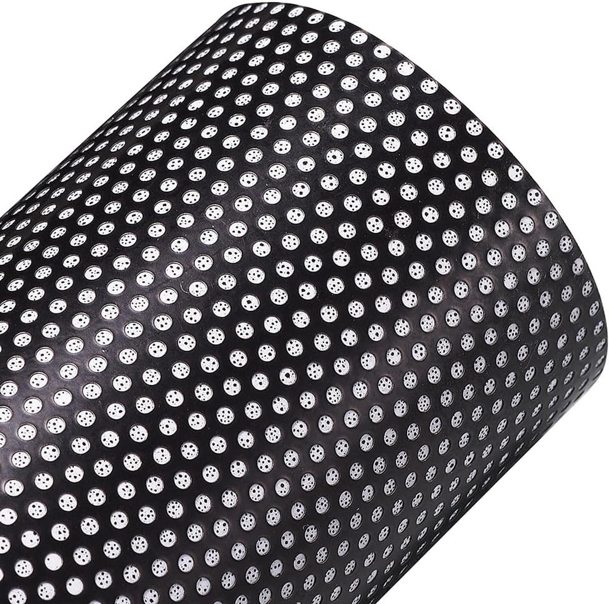 SnelShoppen - Zwarte Eenrichtings Perforatie Vinyl Raamfolie, Duurzame Mesh Stickers, Privacy Raamstickers, Glasdeur Sticker voor Kantoor Decoratie (5