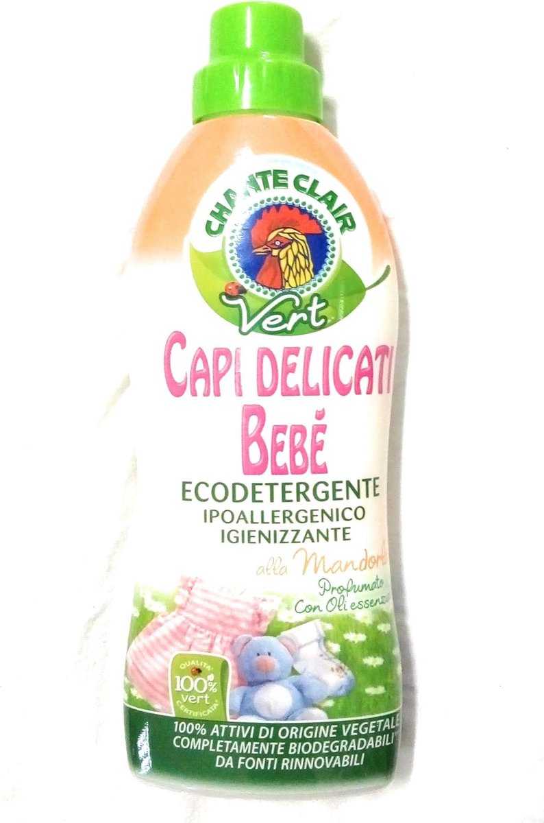 SnelShoppen - Chante Clair Bebè, antibacterieel mild detergent, amandelgeur, 750 ml, veilig voor babykleding, hypoallergeen, ideaal voor ouders