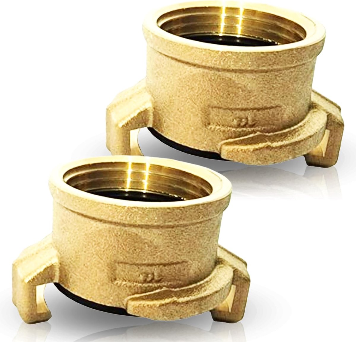 SnelShoppen - Geka Snelkoppeling 1" Messing – 2-Delige Set | Binnen draad | Bayonet Sluiting | Geschikt voor Gardena | Tuin & Drinkwater | Getest tot
