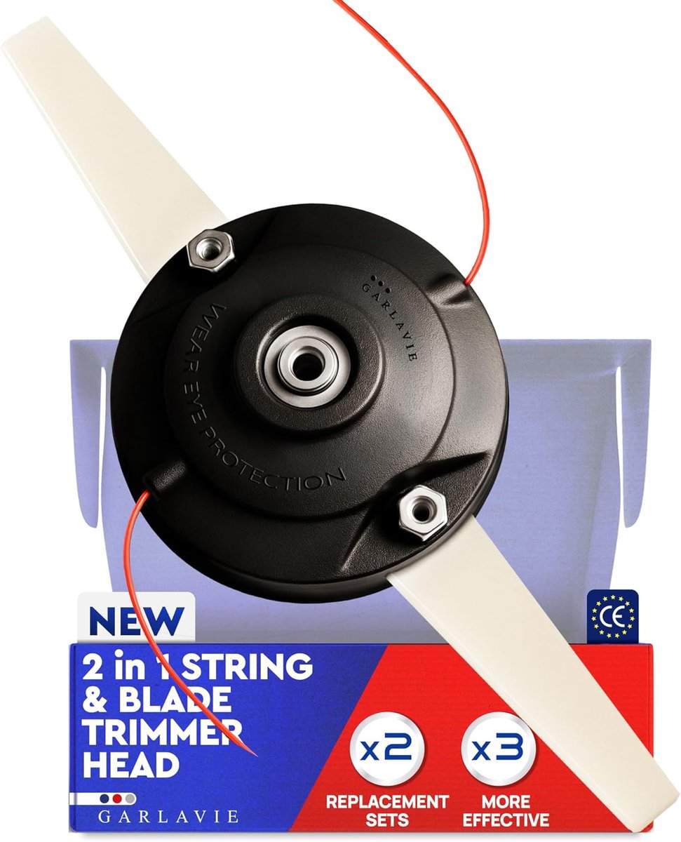 SnelShoppen - Trimmer Hoofd Universeel 2 in 1 - Vervangingskop met Draad & Bladen voor Grastrimmer & Maaiers, Snijkop met Draadspoel & Mes, Tuinaccess