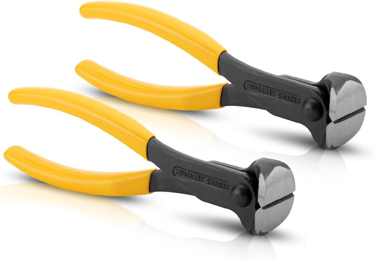 Nageltrekker Nietjesverwijderaar - Tang Set - Klus Klaren - Koolstofstaal Constructie - 2 stuks 7 inch - Geel