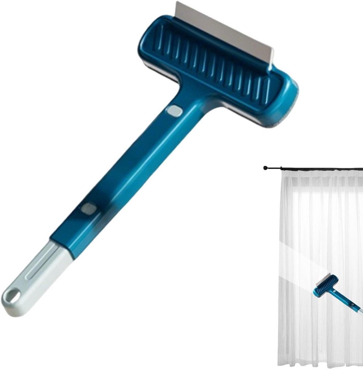 Insectenroosterreiniger - Horreiniger rakel - Netheid behouden - Uittrekbare steel - 43 cm - Blauw