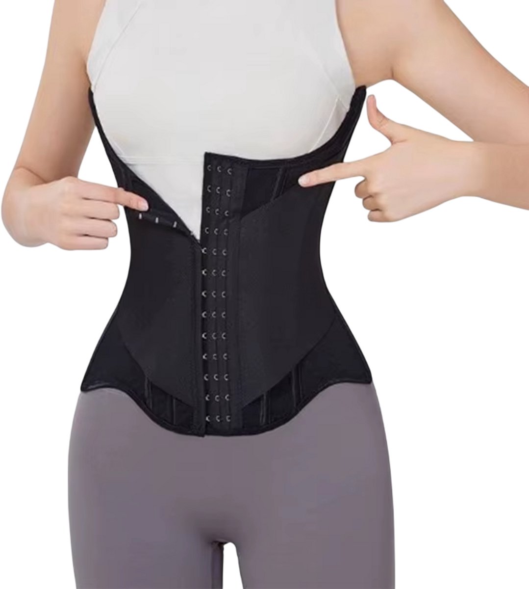 Dames Body Shaper Tailleband – Ergonomische Taille Trainer voor Platte Buik, Buikondersteuning en Slanke Look - Zwart - Maat L