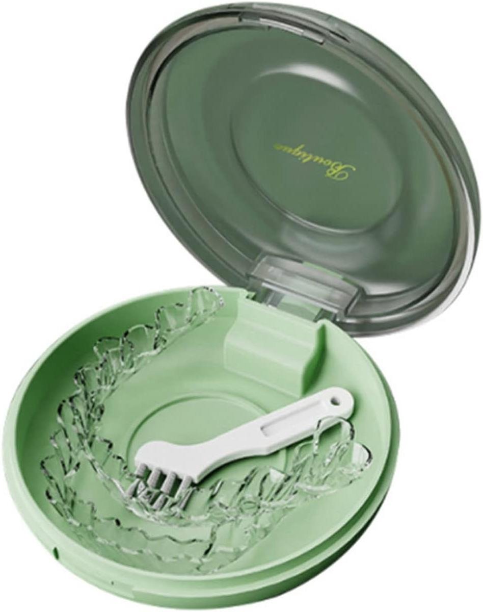 Retainer Box Container - Houdershouder Aligner - Ortho Apparaten Beschermen - Ademend Ontwerp - 8cm x 2.7cm - Willekeurige Kleur