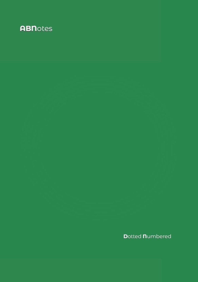 SnelShoppen - ABNotes Dotted Numbered XL B5 Groen Notitieboek / Bullet Journal Puntinato met 400 Genummerde Pagina's - Ideaal voor Schrijven, Plannen