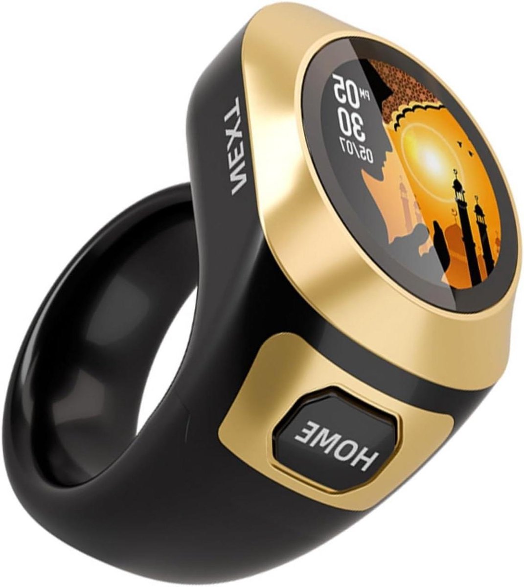 Digitale Teller Ring - Telring Smart Ring - Meditatie en Gebed - App Connectiviteit - Verstelbaar 18-22mm - Wit