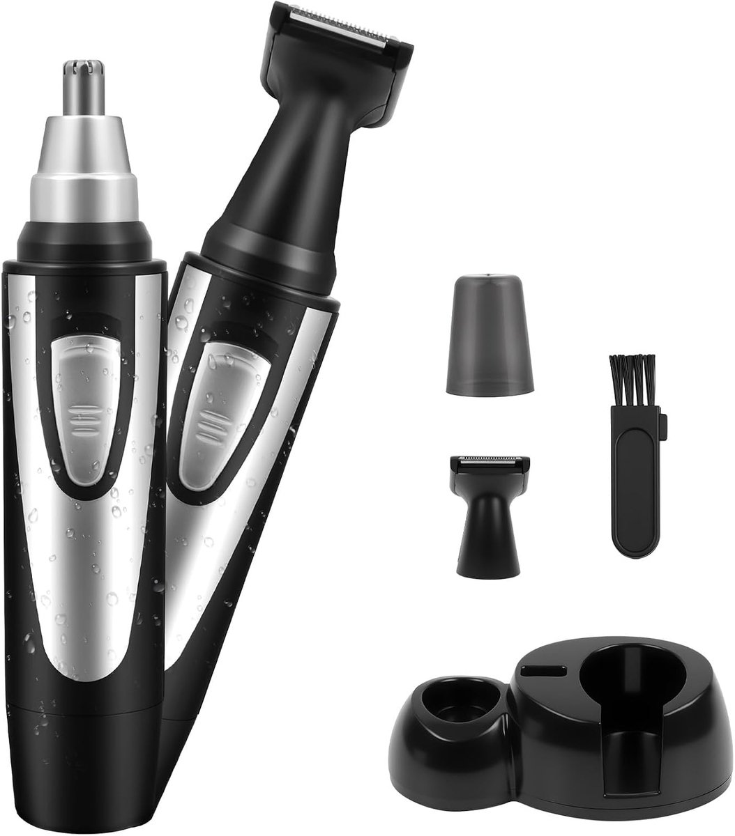 neus- en oorhaartrimmer, professionele oor- en neushaartrimmer,Op batterijen,met LED-voedingsindicator，pijnloze wenkbrauw- en gezichtshaartrimmer,unisex (Batterij niet inbegrepen)