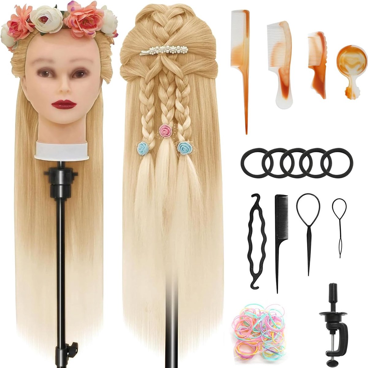 28 inch stylinghoofd, 100 synthetische vezels, kappershoofd