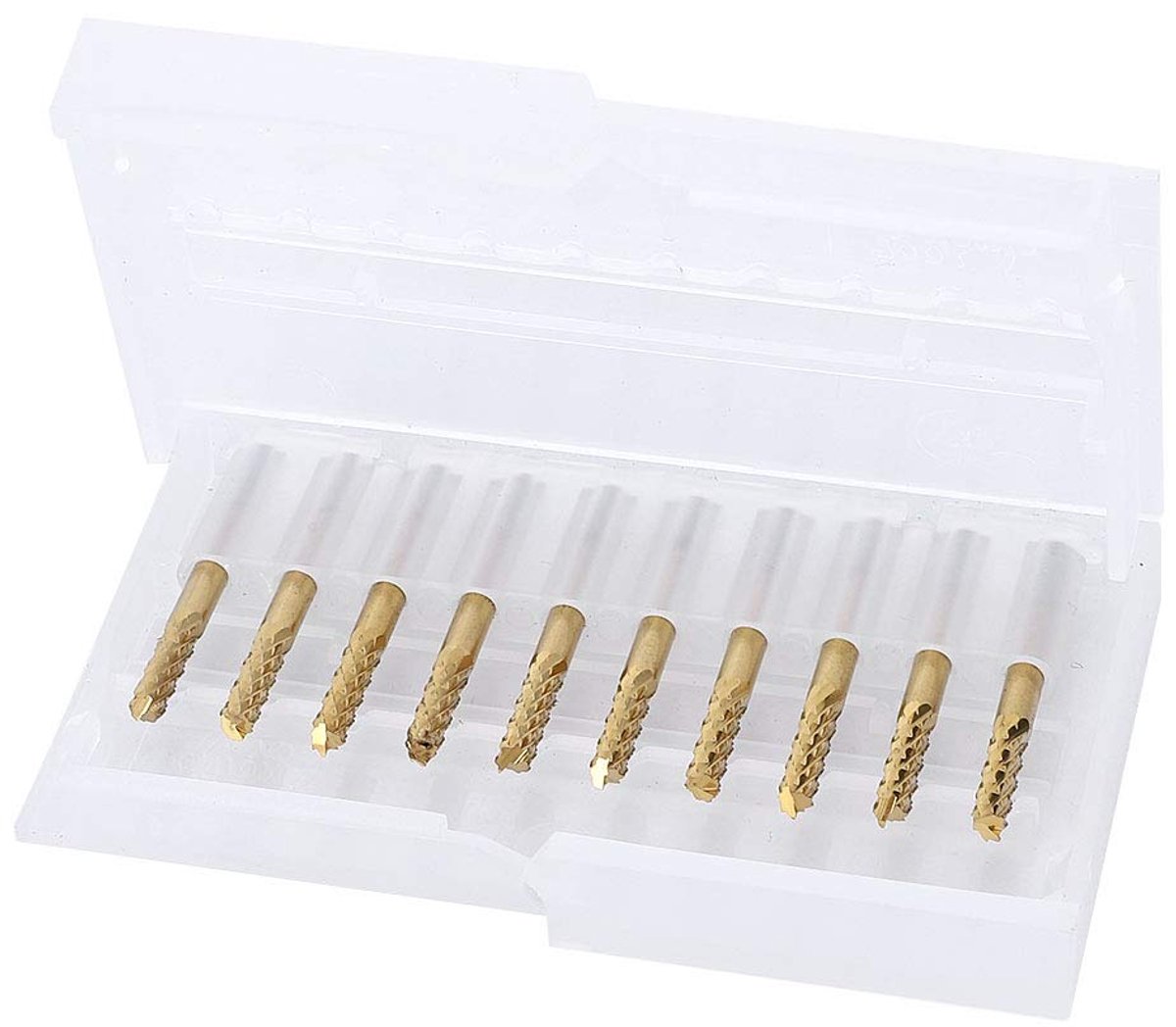 10Pcs 1/8 "Carbide End Mills Vierkante Neus End Mill Cutters Pcb Cnc