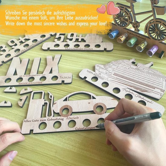 Geldgeschenken verjaardag - decoratie geldgeschenk reizen geschenken — afbeelding 2
