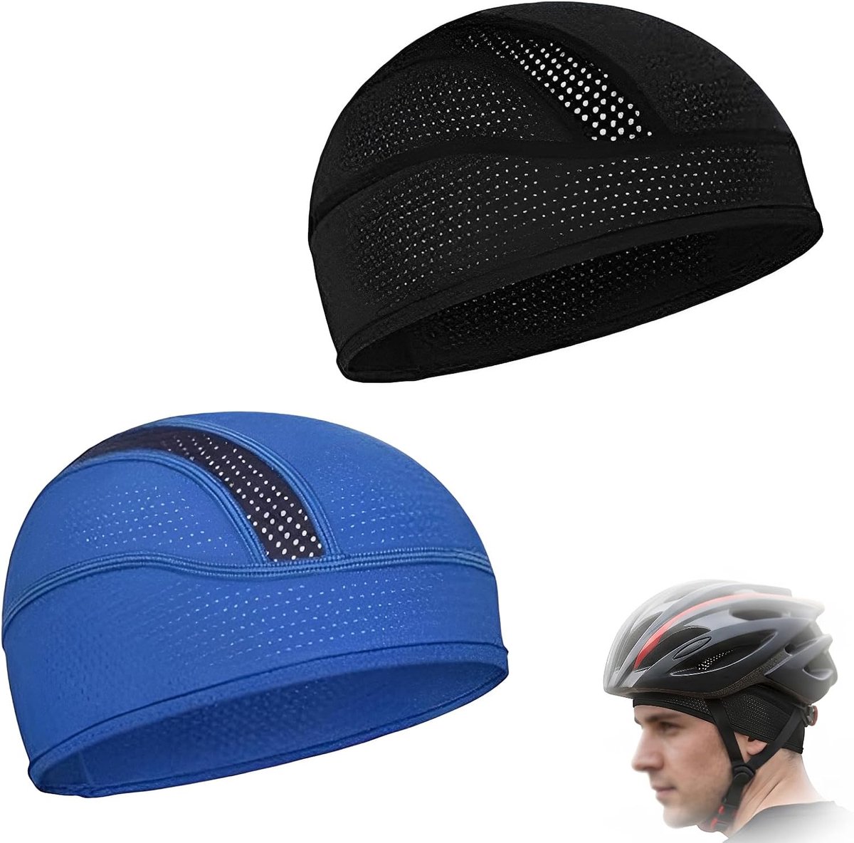 2 stuks motorhelm voor de zomer, fietsmuts voor heren en dames