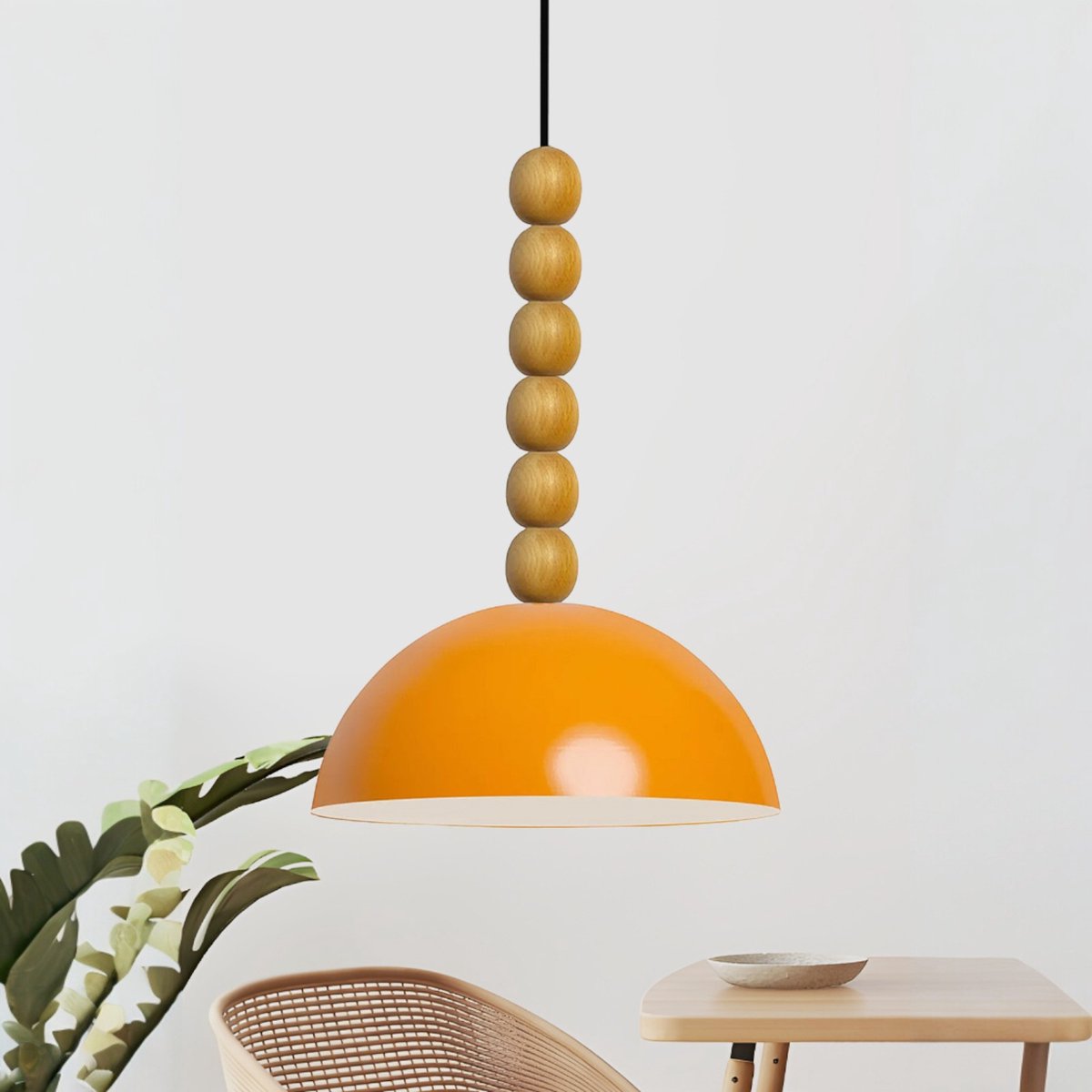 Bamyum Lipeo hanglamp, industriële Modern stijl, Ø26 cm, geel metalen lamp