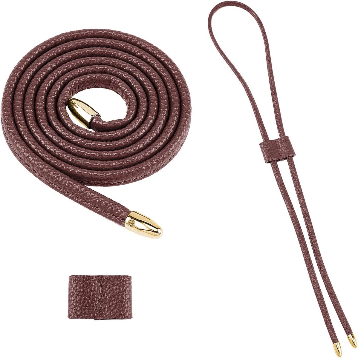 2 Strengen 3.3 Voet Lederen Trekkoord Kant en String Slide Handtas