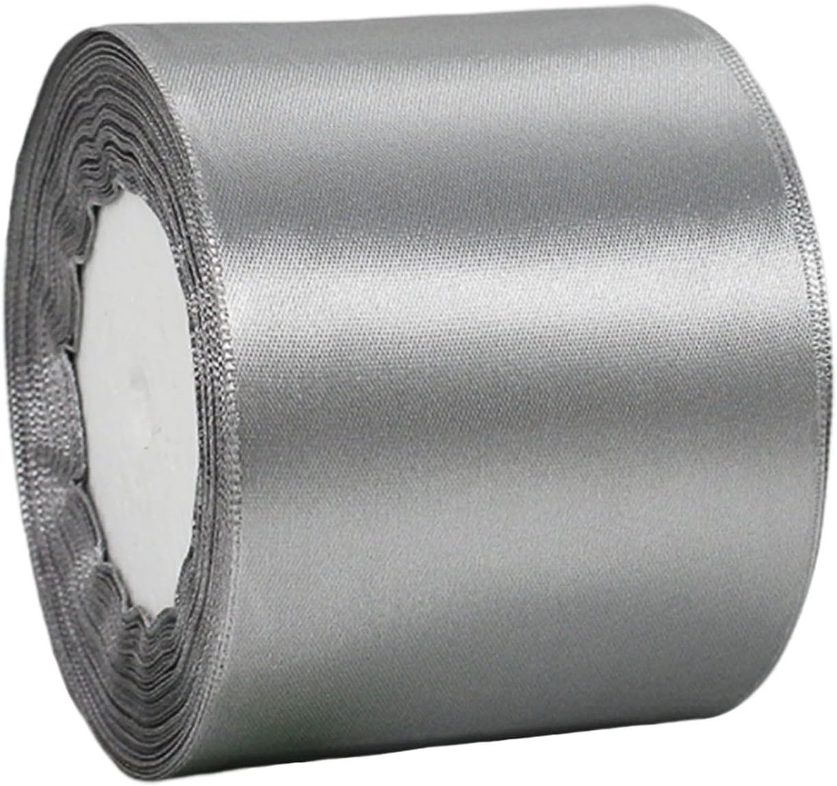 75 mm breed dik zilveren lint voor geschenkverpakking, 22 m 3 inch