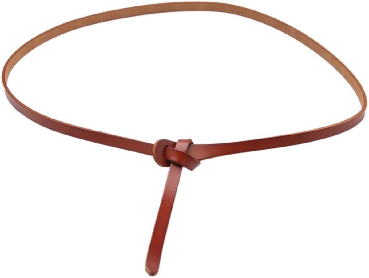 Skinny Lederen Tailleband Dunne Taille Riem met Kleine Opening
