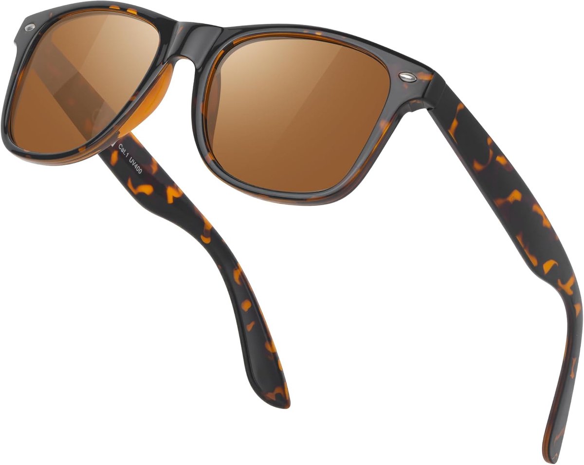 Zonnebril Heren Vierkante Retro Zonnebril UV400 Bescherming Klassieke Shades voor Heren Dames Rijden Vissen Sport