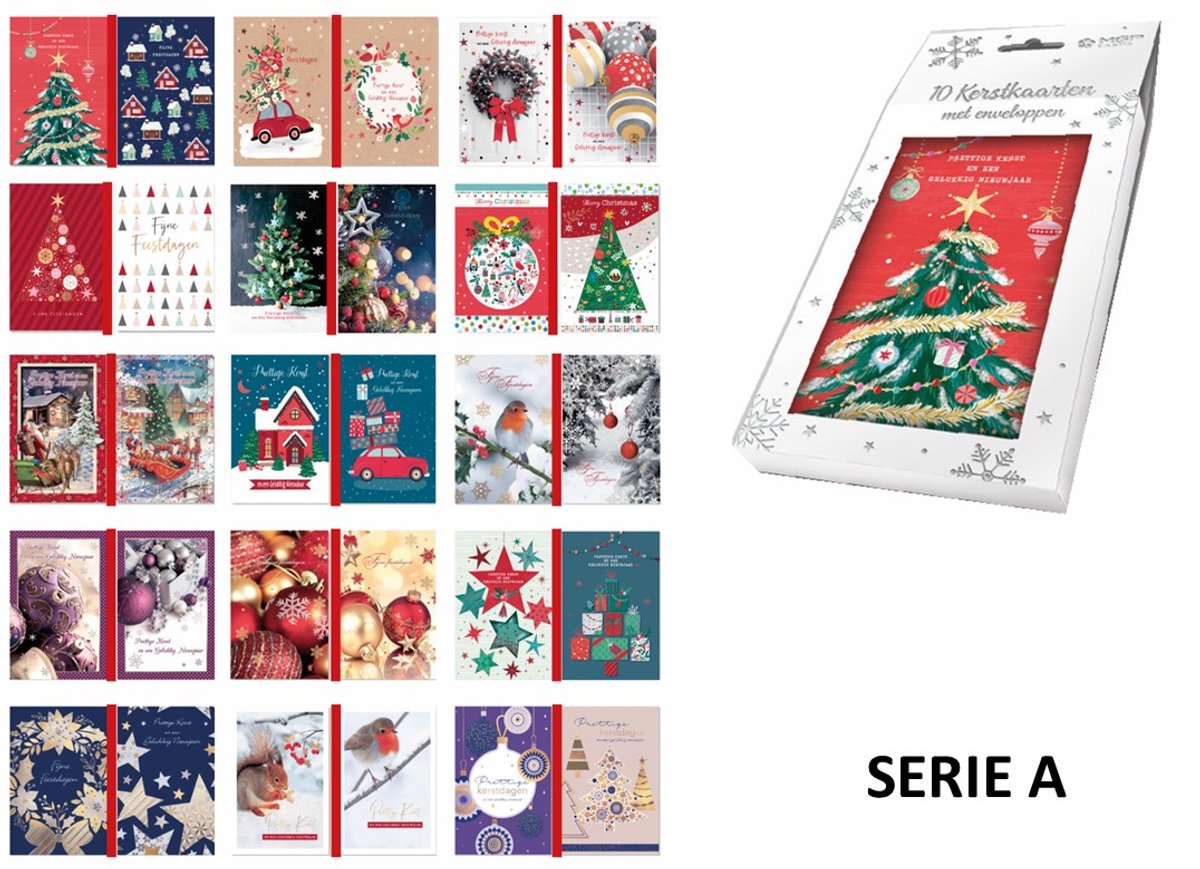 Kerstaanbieding: 54 luxe hangpakjes kerst in karton serie A