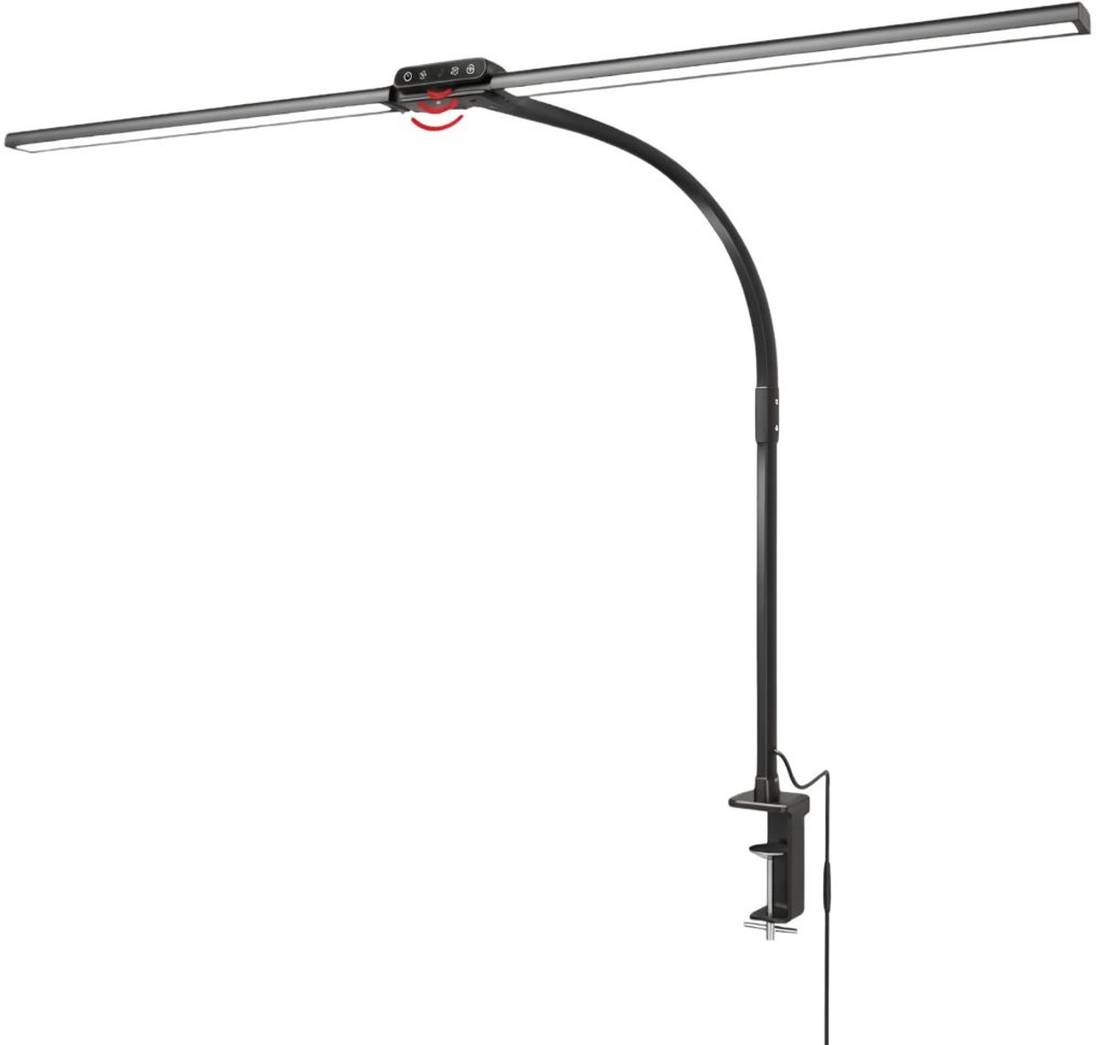 JCP® Bureaulamp - Tafellamp - Led Bureaulamp - Zwart - 44cm x 19cm x 8cm