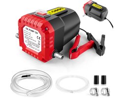 12V Elektrische Oliepomp, Brandstofoverdrachtspomp met Krokodilklemmen, Geschikt voor Diesel, Motorolie, Kerosine, Auto Tractor Graafmachine Olie Afzuigpomp
