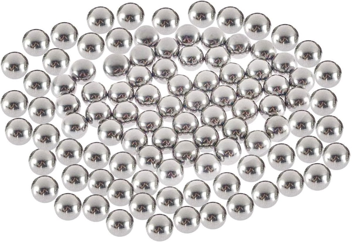 SnelShoppen - Mixing Balls 100 Stuks, 5.5 mm, RVS Kwaliteit Klasse 304, Kleuren Mengballen voor Verf en Decoratie