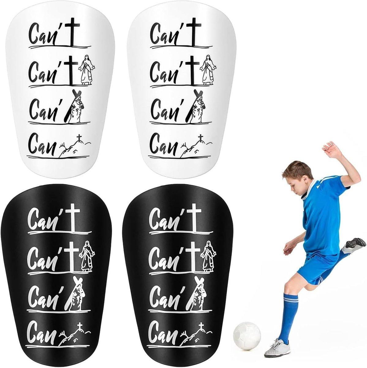 Mini-scheenbeschermers voor kinderen en volwassenen, lichtgewicht en compact, ideaal voor training en wedstrijden, zwart en wit, 8 x 5 cm