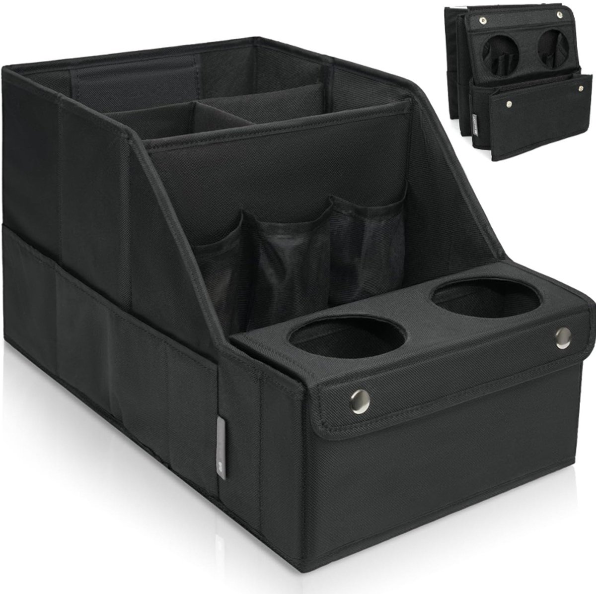 Organizer - Auto organizer - Rugleuningbeschermer - Achterbank organizer - Met bekerhouders - Waterdicht - 11 vakken - Voor kinderen en op reis - 42*23*21cm - Zwart